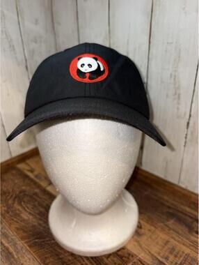 Panda Express Genuine Employee Hat Adult S/M Strapback Adjustable Black Cap